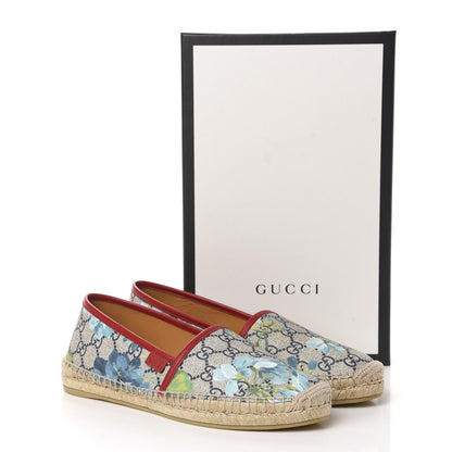 Gucci GG Supreme Monogram Blooms Espadrilles 39 Beige Blue Navy Hibiscus Red 10 of 10