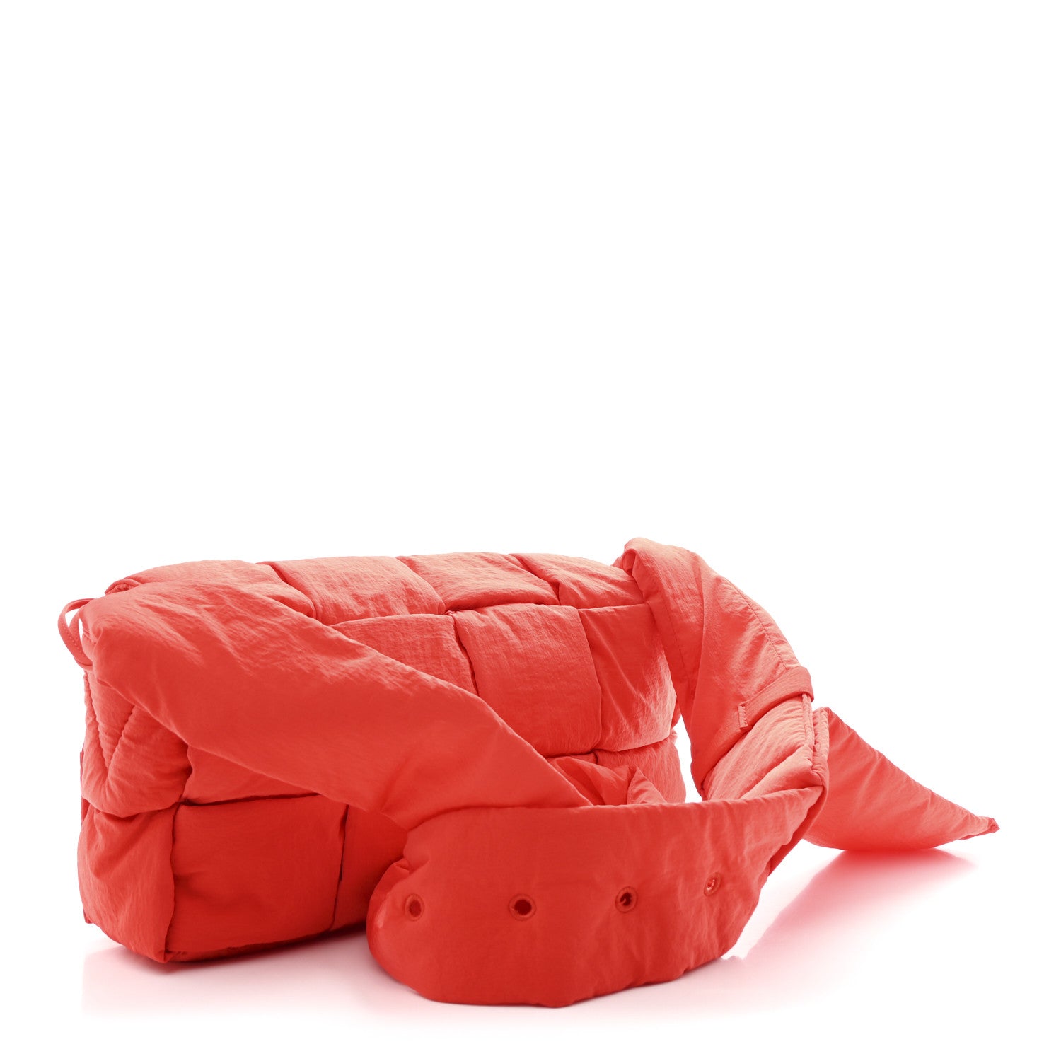 Bottega Veneta Nylon Intrecciato Padded Tech Cassette Bag Red 4 of 11