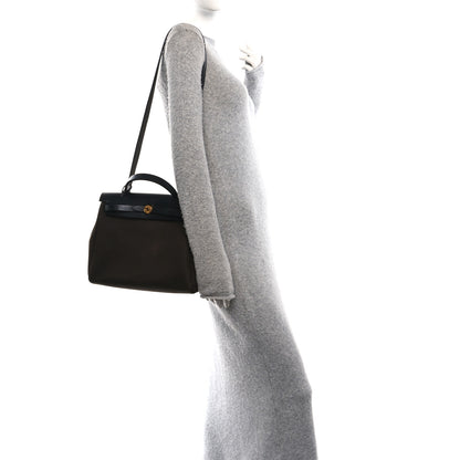 Hermes Military Toile Vache Hunter Herbag Zip Retourne 31 PM Black Ebene 3 of 11