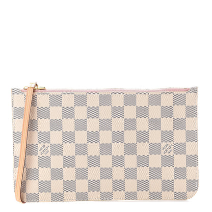 Louis Vuitton Damier Azur Neverfull MM GM Pochette Rose Ballerine 1 of 5