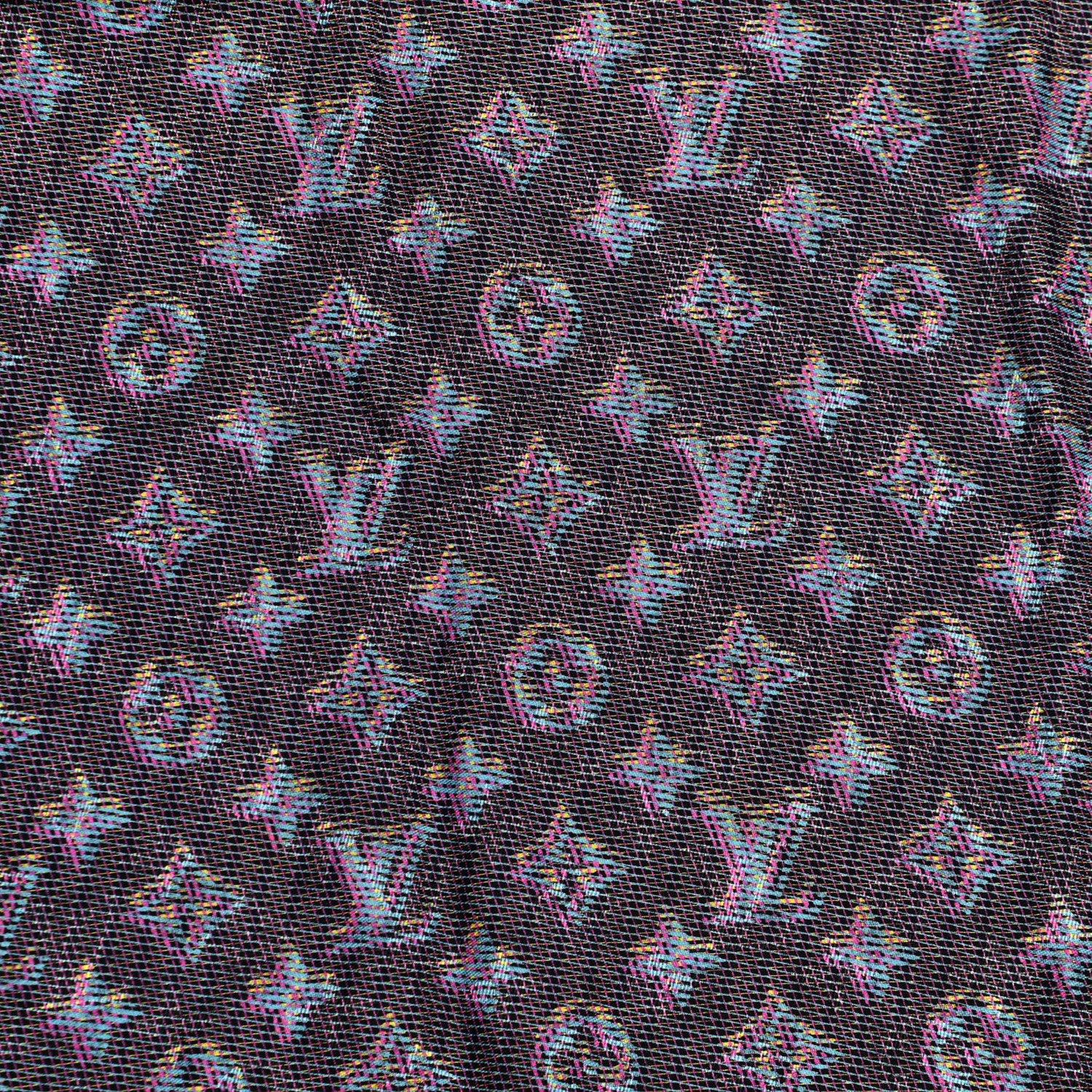 Louis Vuitton Wool Silk Monogram LV Pop Shawl Blue 3 of 5