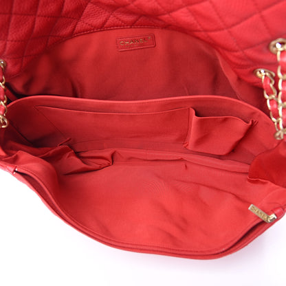 Chanel Calfskin Quilted Small XXL Travel Flap Bag Red 5 of 11