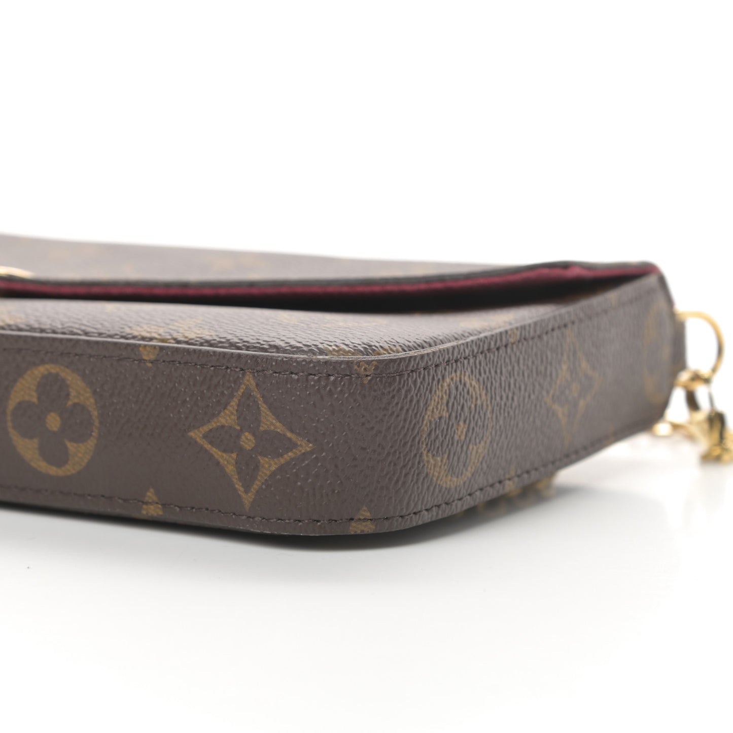 Monogram Pochette Felicie Chain Wallet Fuchsia