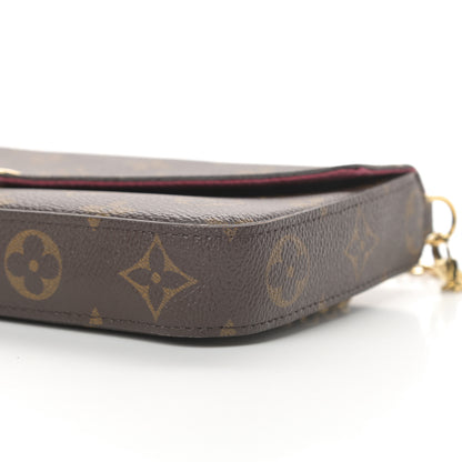 Louis Vuitton Monogram Pochette Felicie Chain Wallet Fuchsia 13 of 20