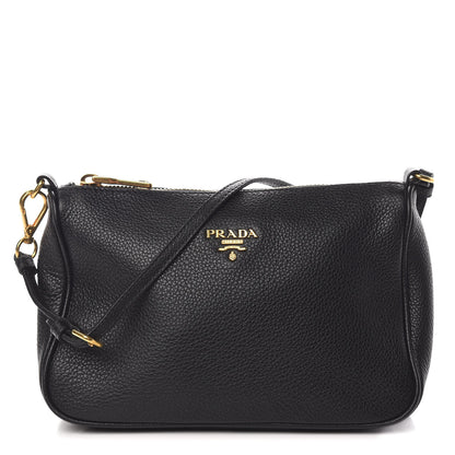 Prada Vitello Daino Pochette Bag Black 1 of 10