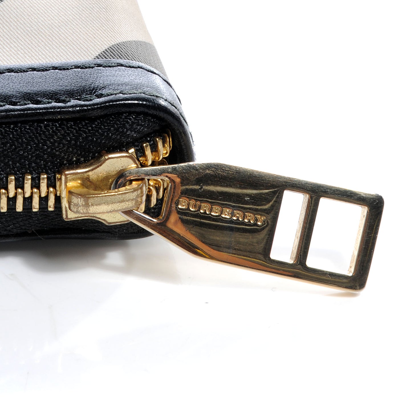 Smoked Check Zip Around Wallet