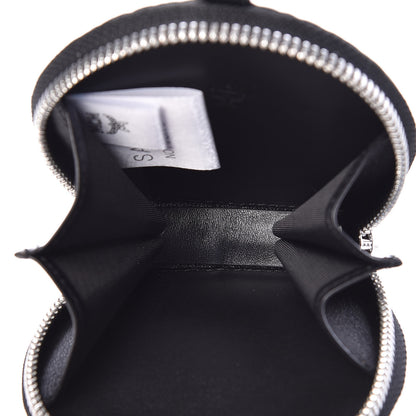 MCM Visetos Round Coin Pouch Key Ring Bag Charm Black 3 of 4