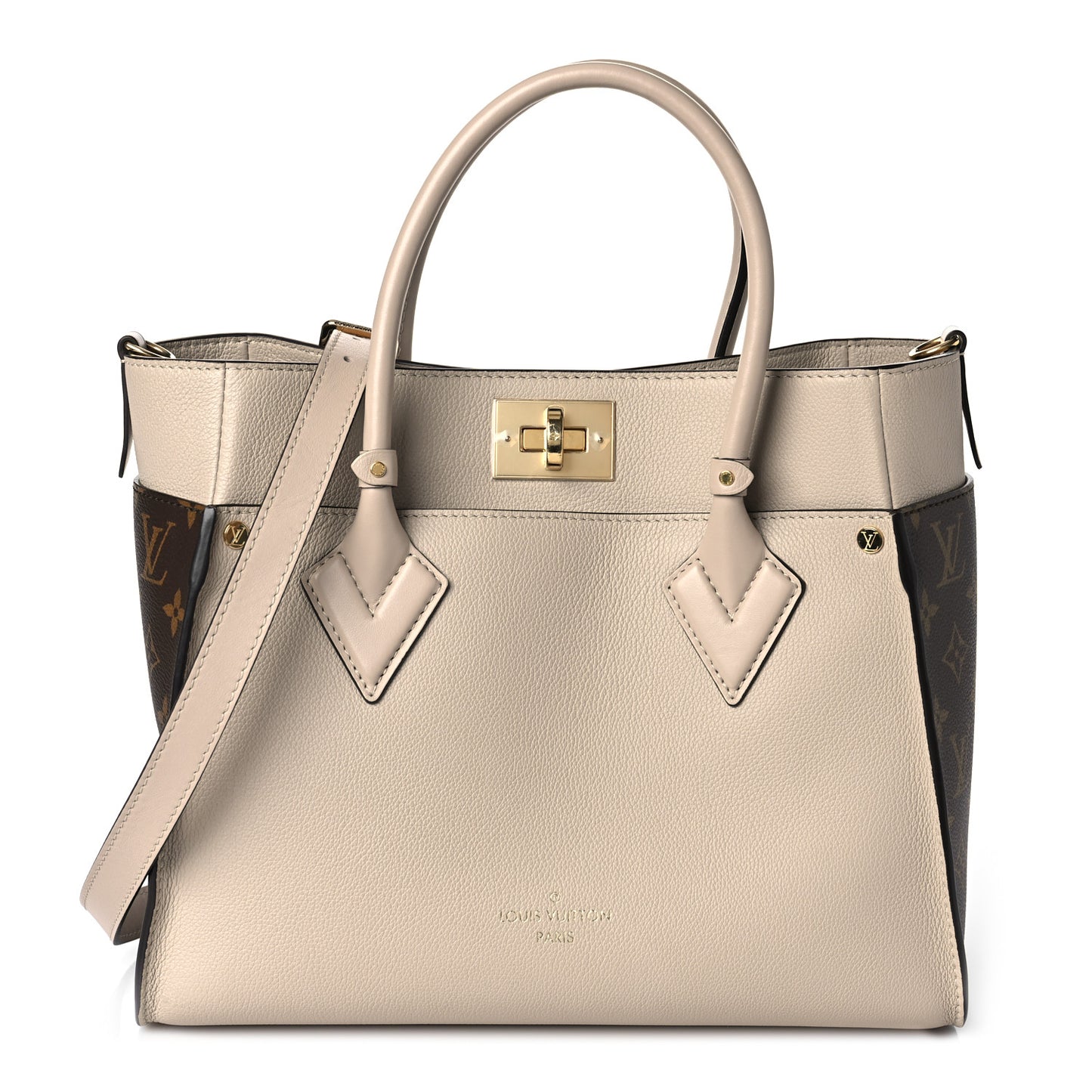Calfskin Monogram On My Side Greige