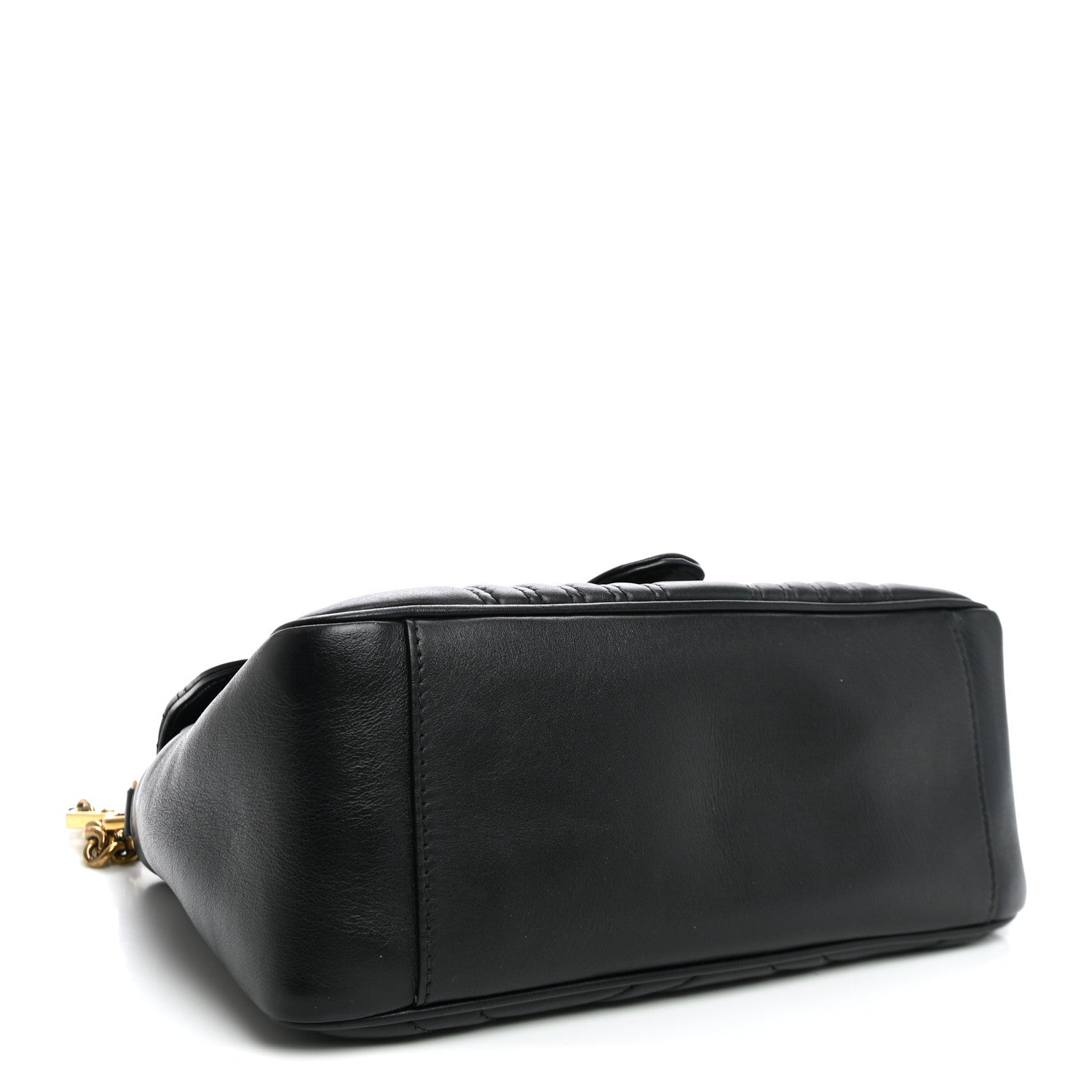 Gucci Calfskin Matelasse Small GG Marmont Top Handle Black 3 of 9