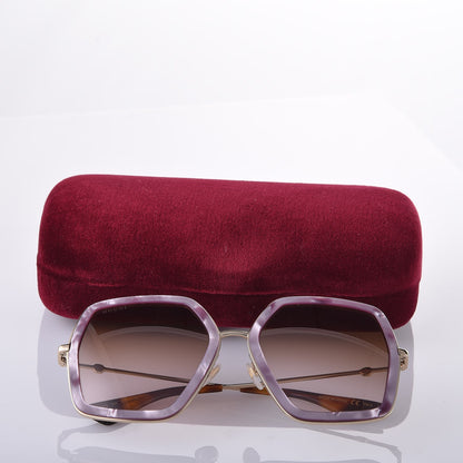 Gucci Acetate Oversize Square Frame GG0106S Sunglasses Purple 7 of 7