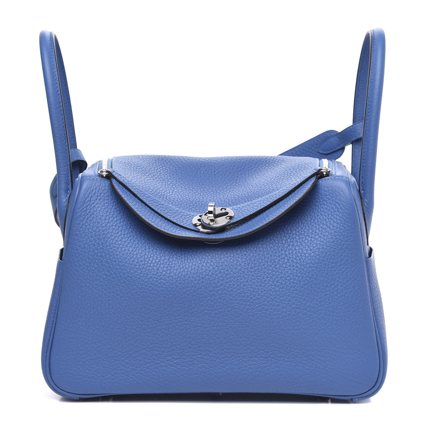 Hermes Taurillon Clemence Lindy 26 Bleu Zellige 1 of 9