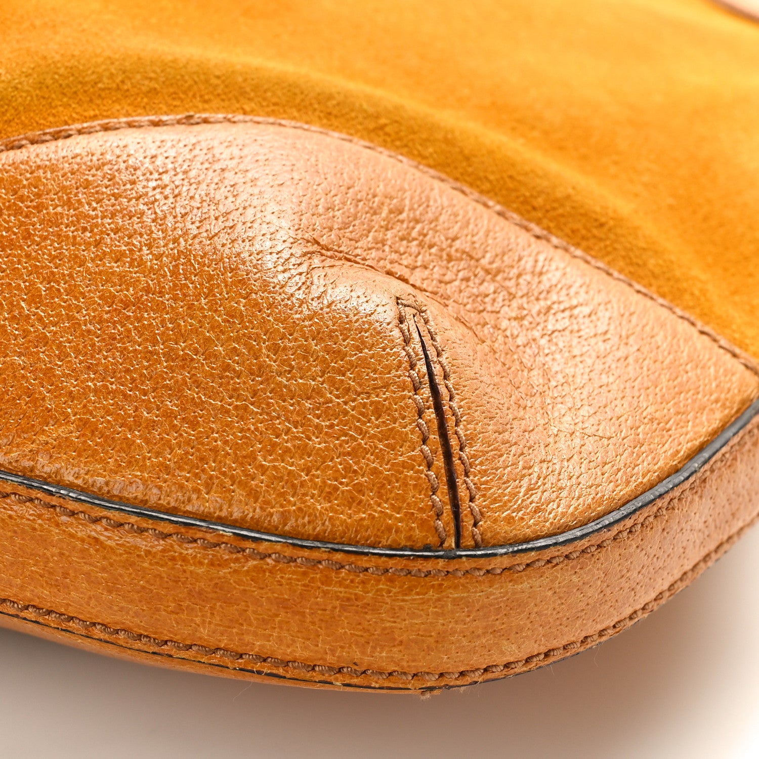 Gucci Suede Hasler Hobo Yellow 9 of 11