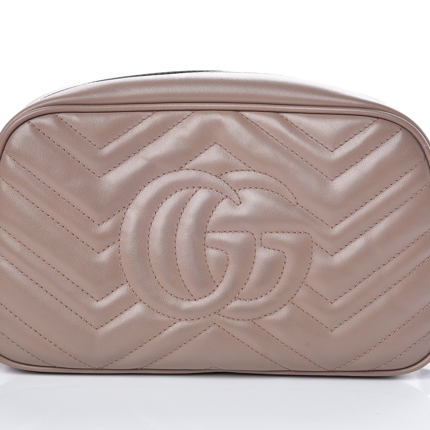 Gucci Calfskin Matelasse Small GG Marmont Chain Shoulder Bag Taupe 10 of 10