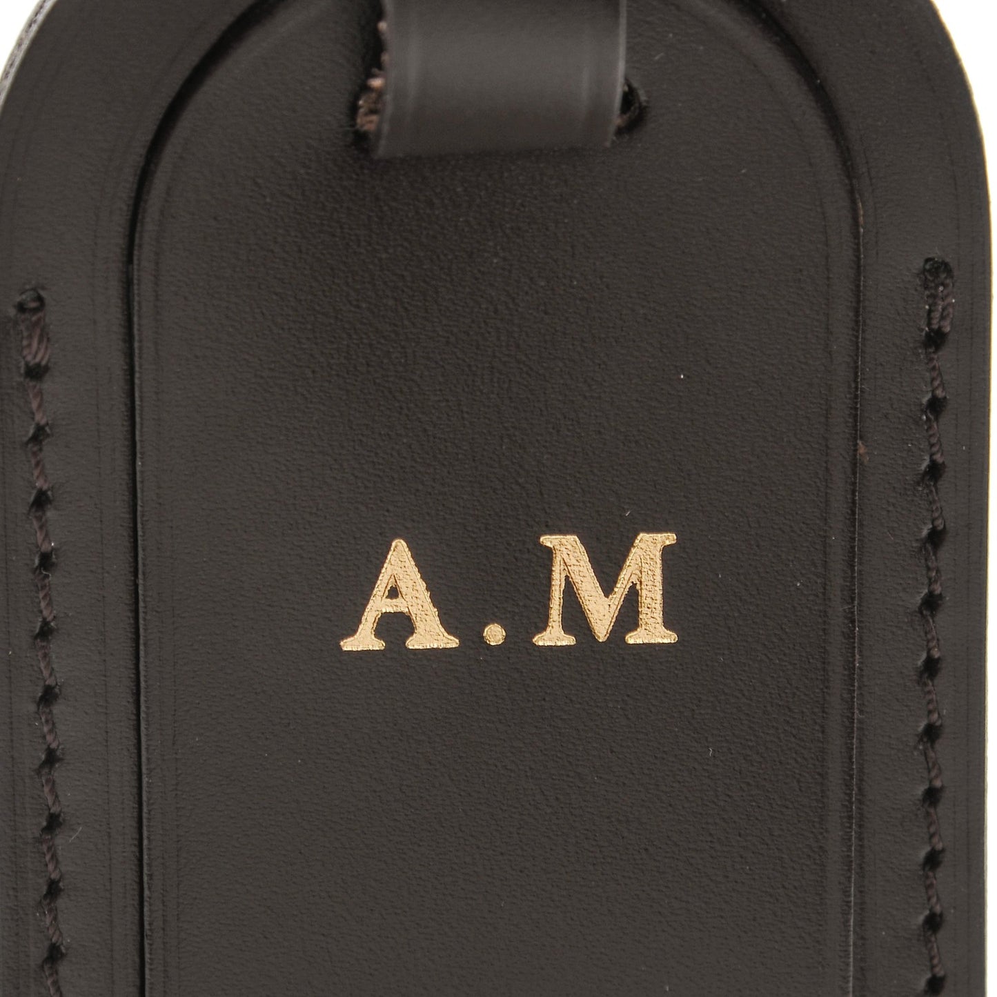 Calfskin Luggage Tag Ebene