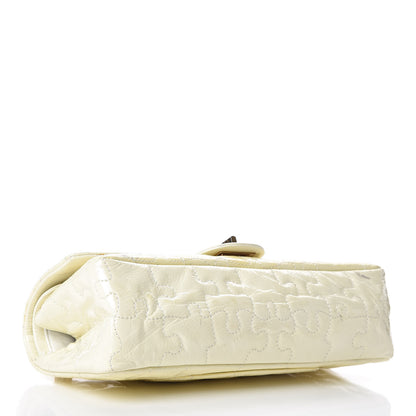 Chanel Crackled Patent Calfskin Puzzle 2.55 Reissue East West Flap White 4 of 17
