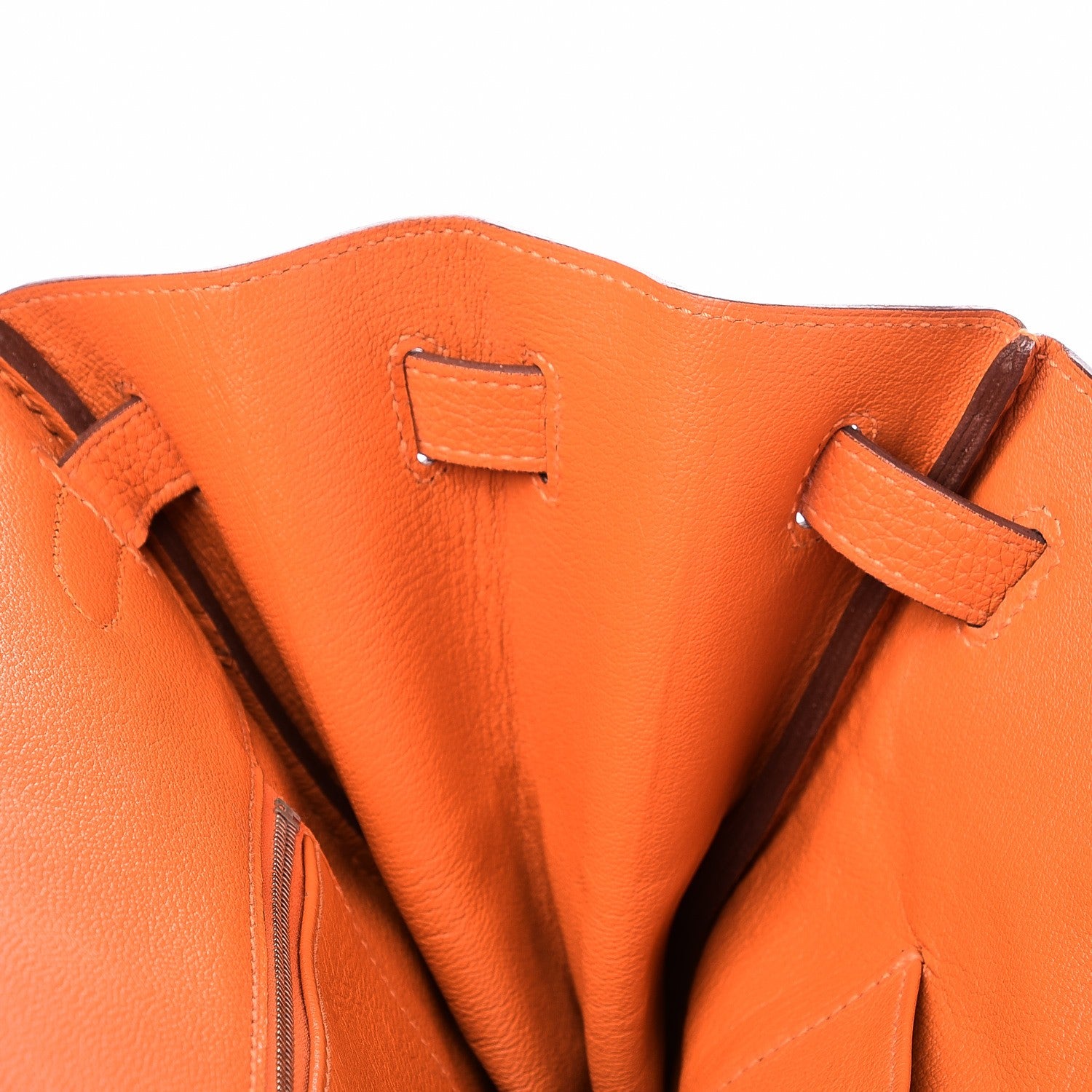 Hermes Taurillon Clemence Birkin 40 Orange 9 of 35