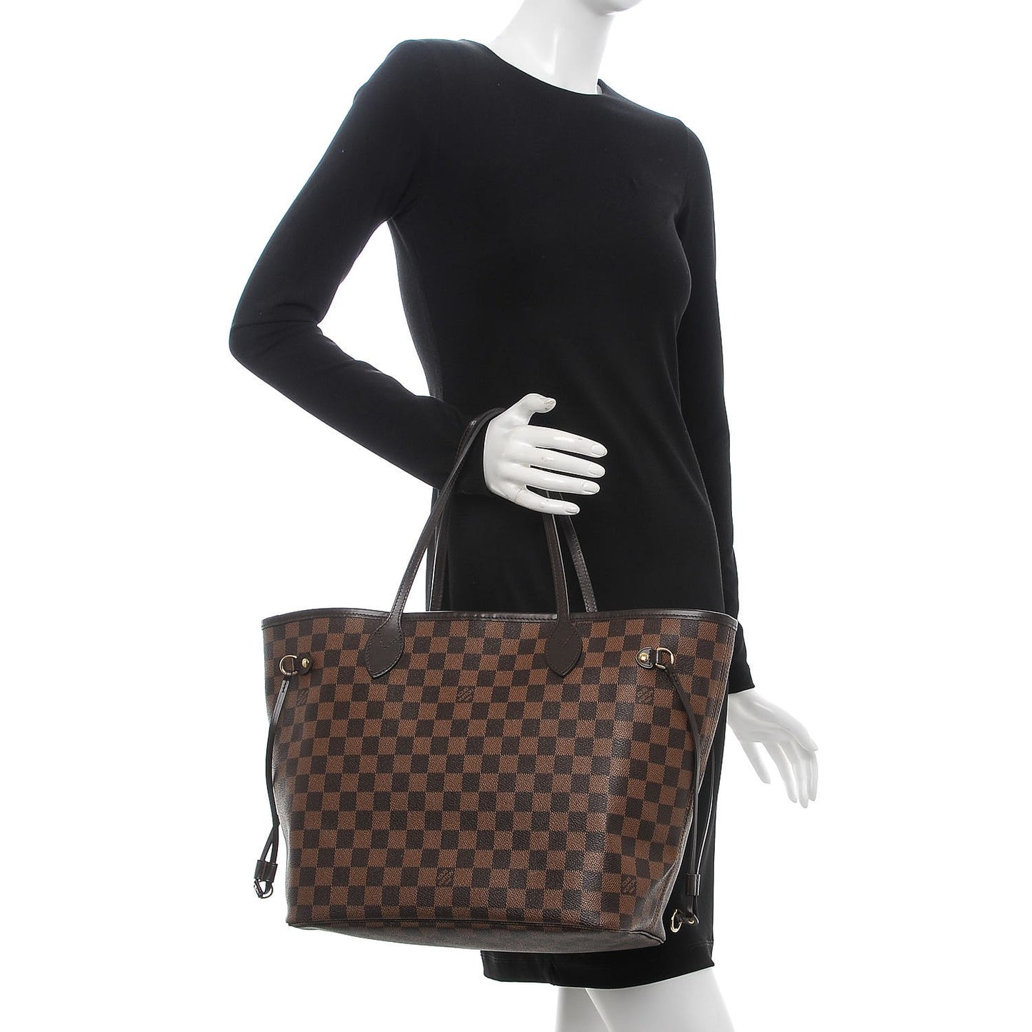 Damier Ebene Neo Neverfull MM Rose Ballerine