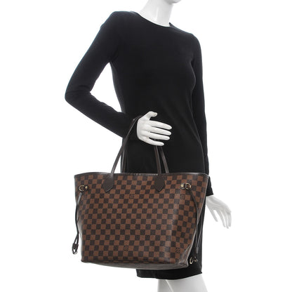 Louis Vuitton Damier Ebene Neo Neverfull MM Rose Ballerine 2 of 10