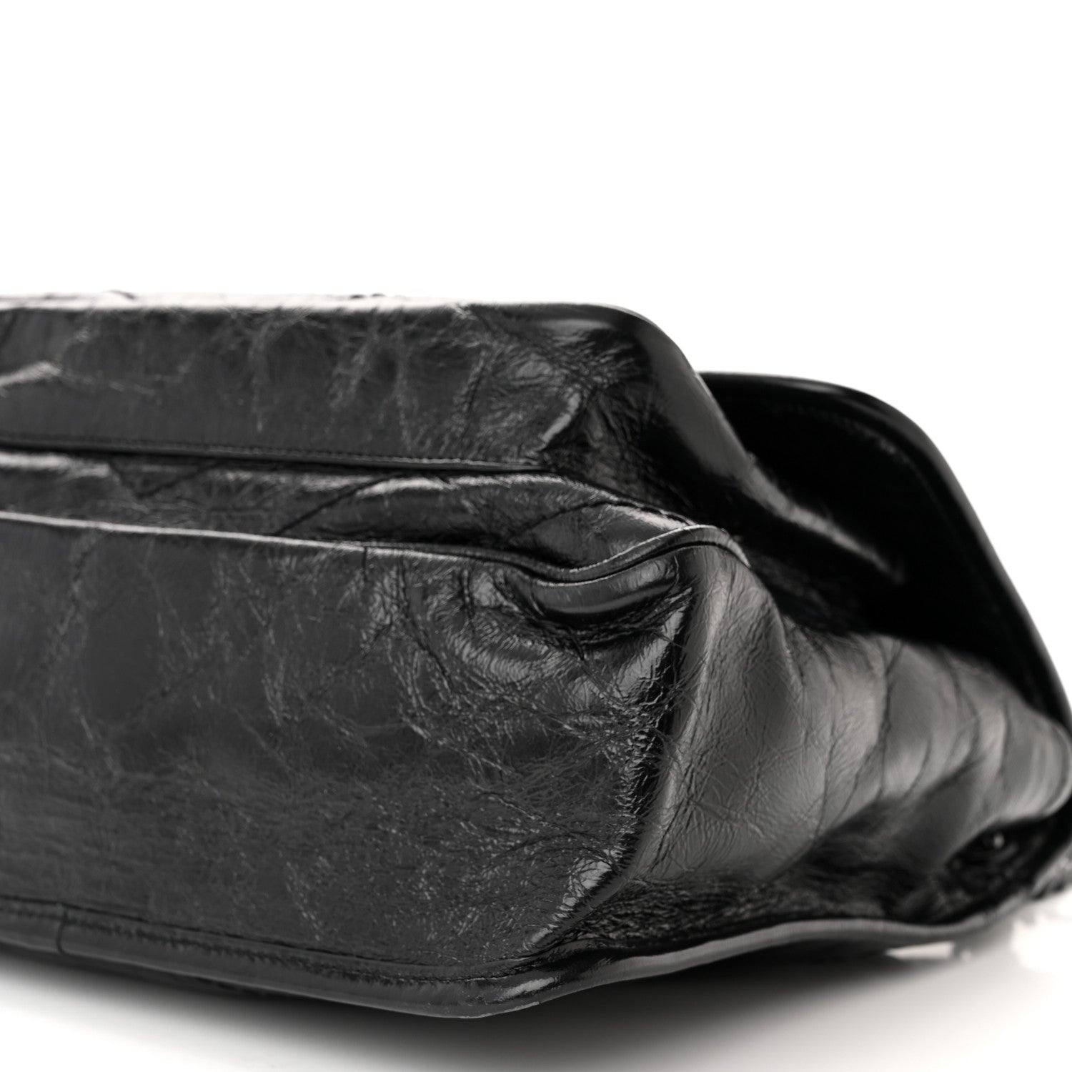 Saint Laurent Crinkled Calfskin Matelasse Monogram Medium Niki Chain Satchel Black 10 of 11