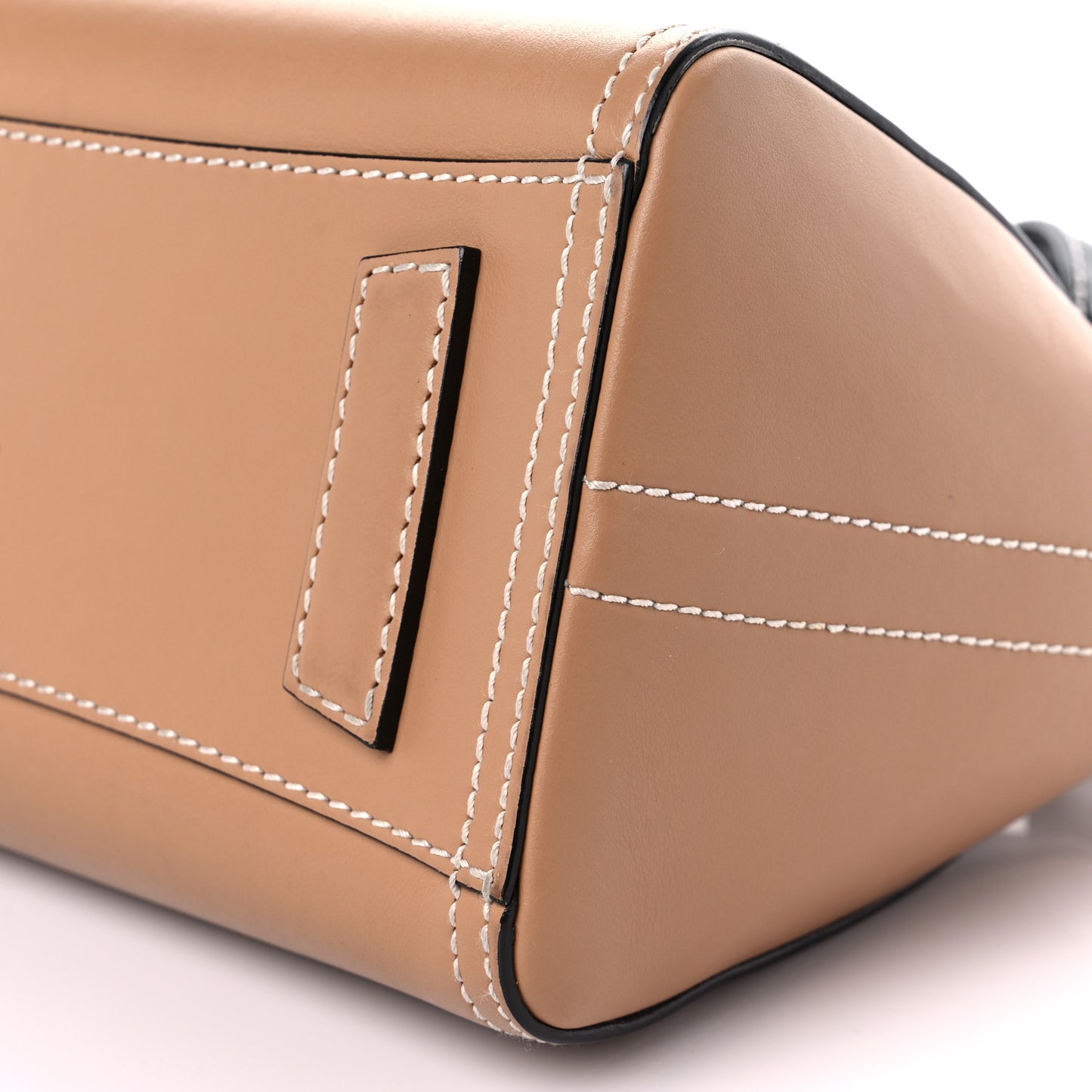 Calfskin Small Topstitch Bi-Color Antigona Beige Black