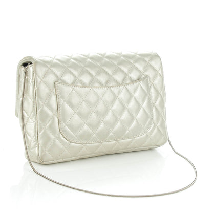 Chanel Metallic Calfskin Quilted 2.55 Reissue Clutch Silver 3 of 7