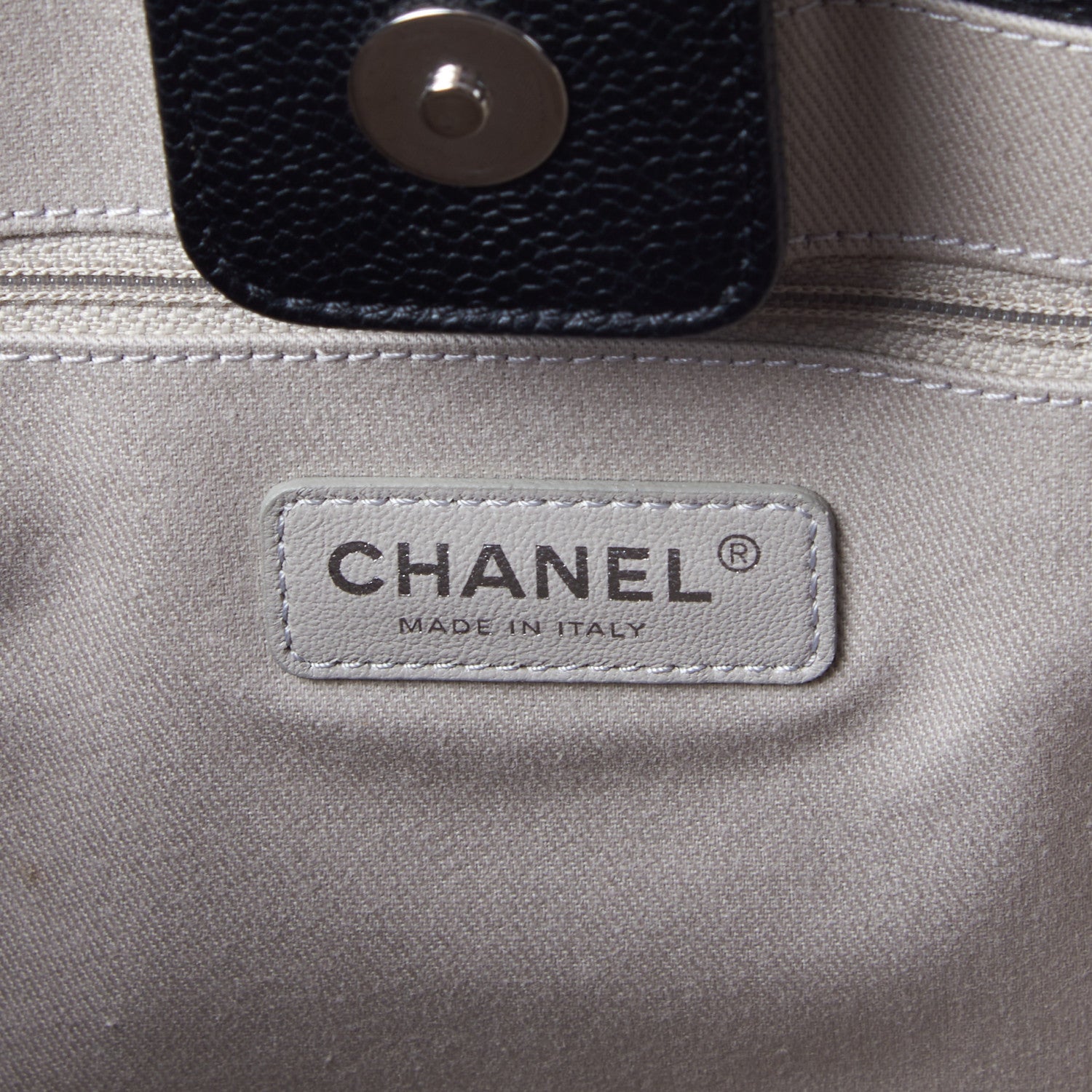 Chanel Glazed Calfskin Small Deauville Tote Black 8 of 9