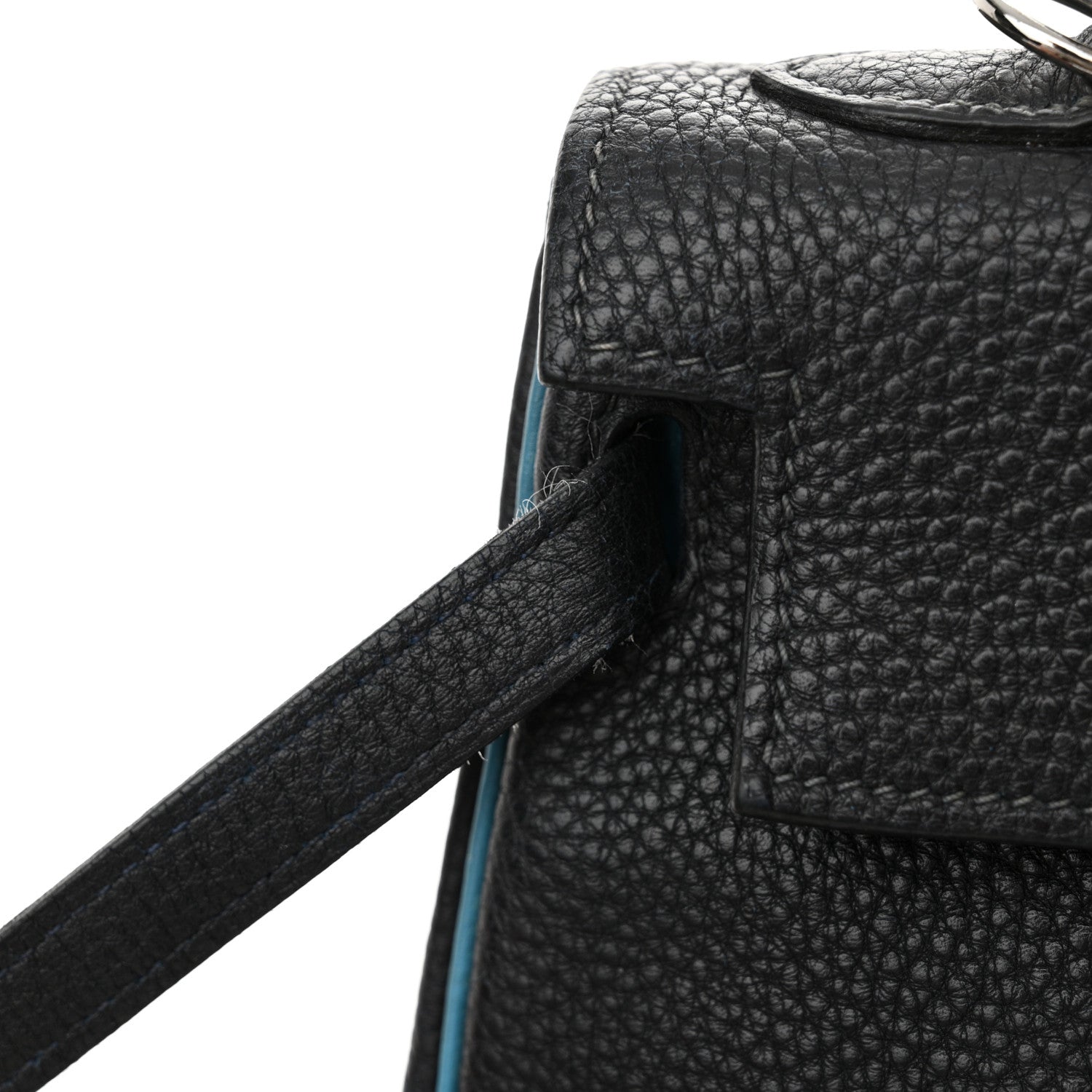 Hermes Togo Bi-Color Kelly Retourne 25 Bleu Indigo Turquoise 13 of 16