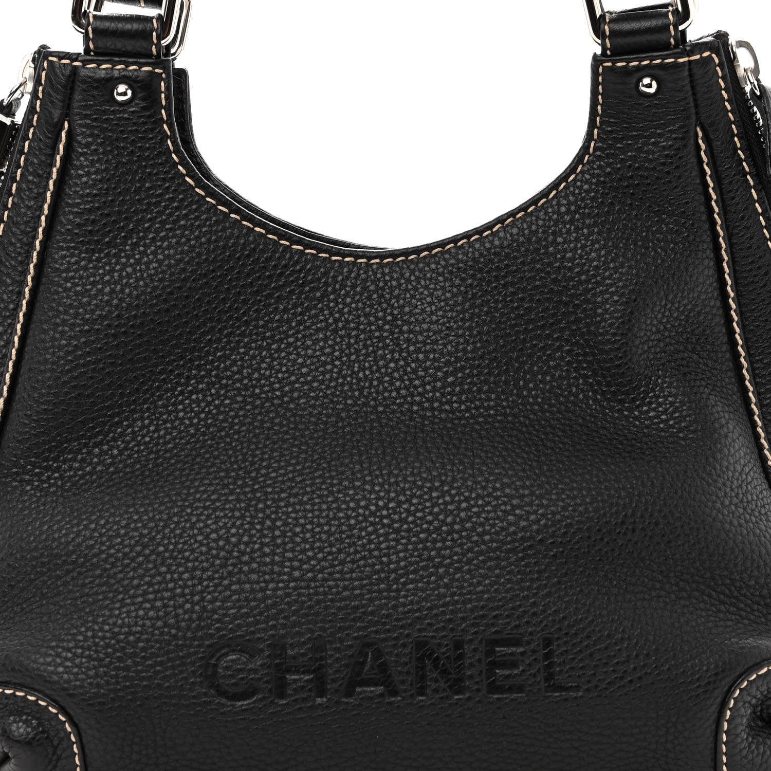Chanel Grained Calfskin Tassel Hobo Black 7 of 12