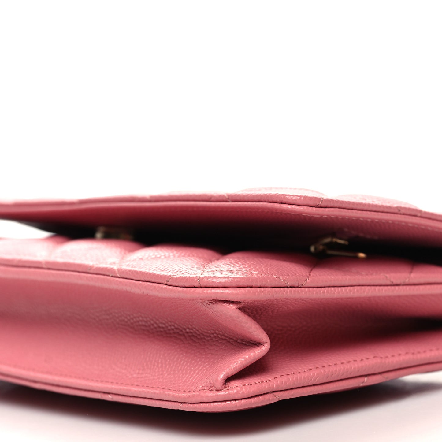 Caviar Quilted Wallet on Chain WOC Pink