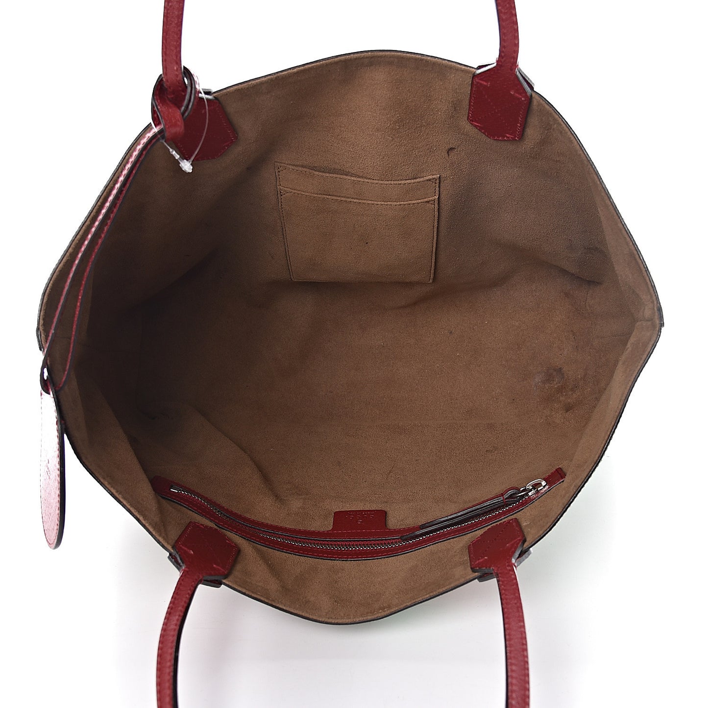 GG Supreme Monogram Tian Medium Shopping Tote Beige Multicolor Red