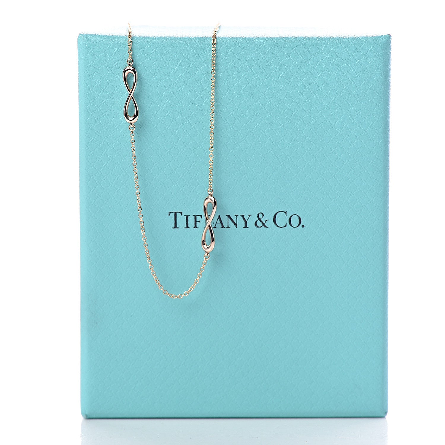 Tiffany 18K Rose Gold Infinity Endless Necklace 6 of 6