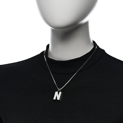 Gucci Sterling Silver Letter N Pendant Necklace 2 of 7