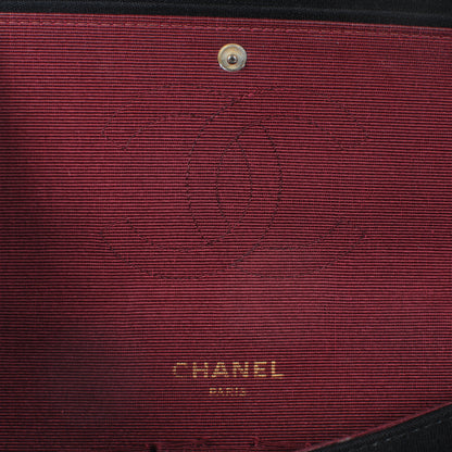 Chanel Jersey Quilted Medium Double Flap Black 7 of 9
