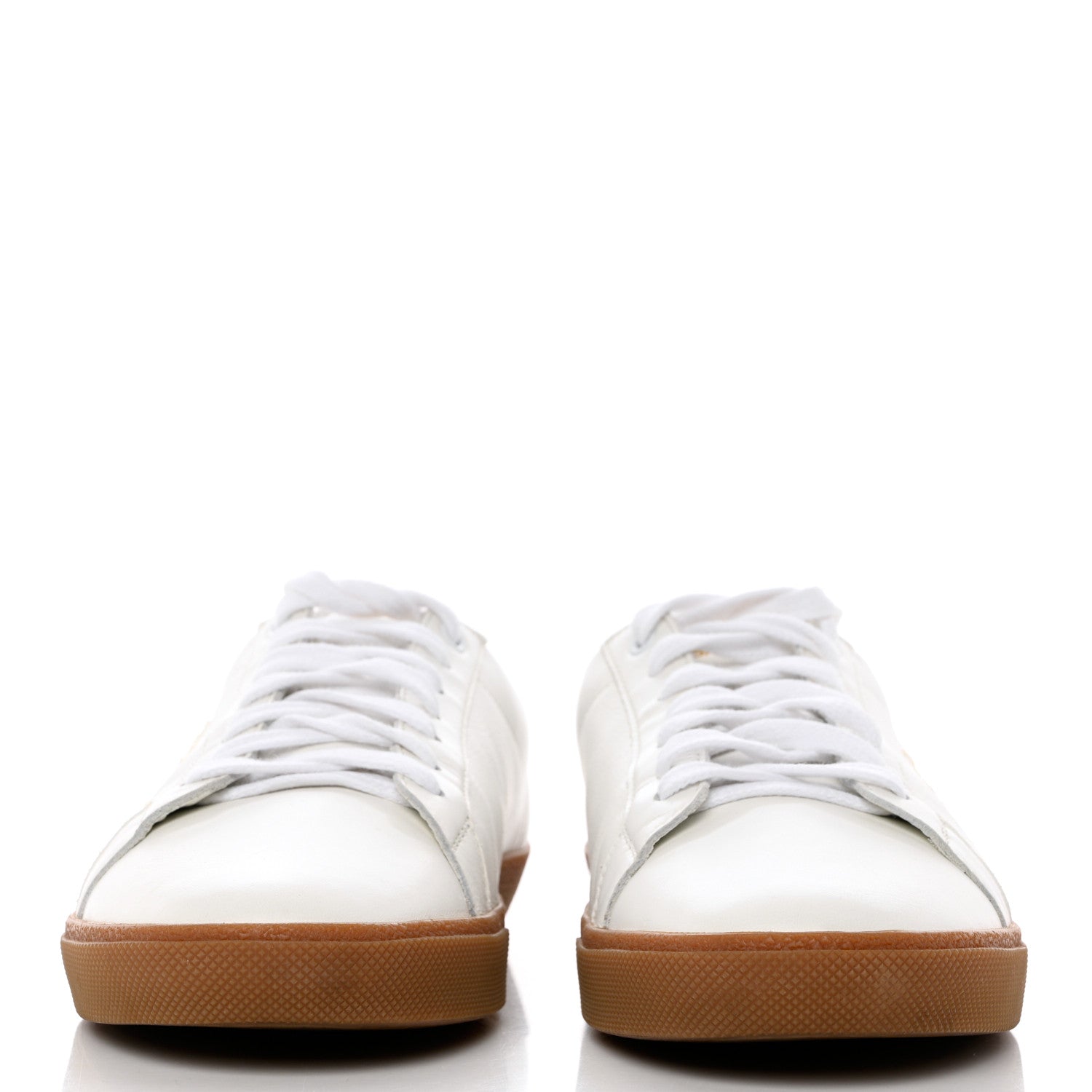 Saint Laurent Calfskin Embroidered Mens Court Classic Sneakers 41.5 White 2 of 8
