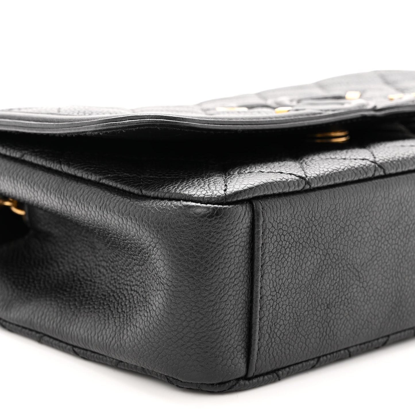 Caviar Quilted Small CC Filigree Flap Black