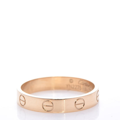 Cartier 18K Yellow Gold 3.5mm LOVE Wedding Band Ring 56 7.5 3 of 5