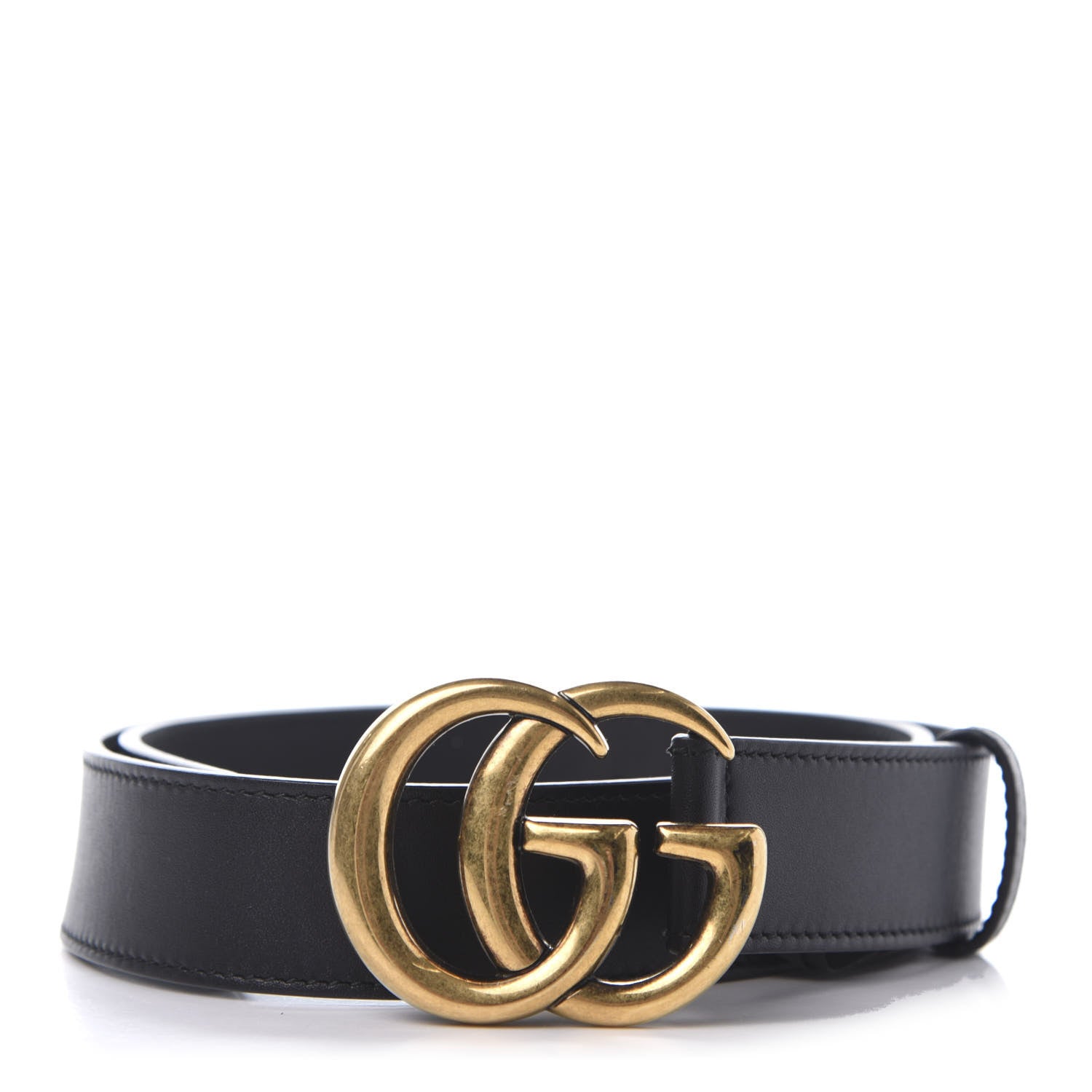 Gucci Calfskin Double G 30mm Belt 75 30 Black 1 of 6