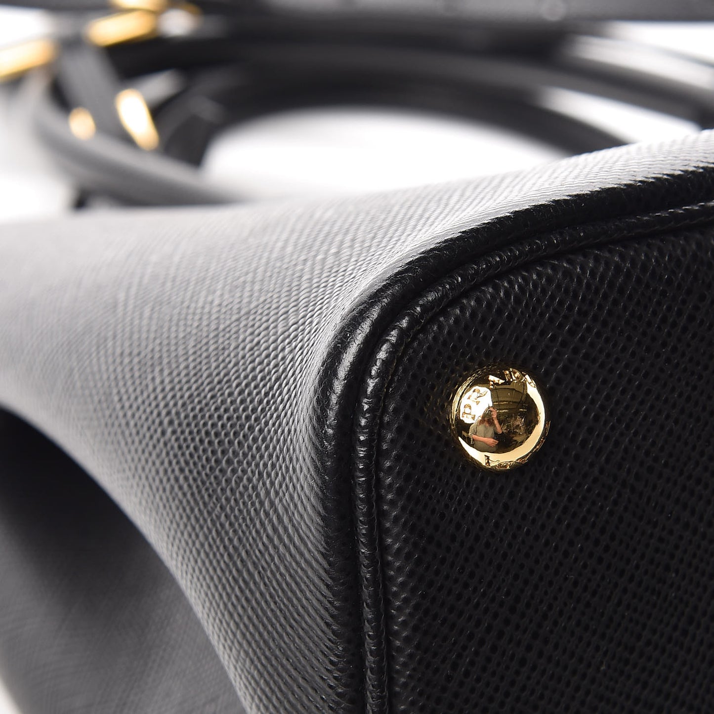 Saffiano Cuir Large Double Bag Black Cipria