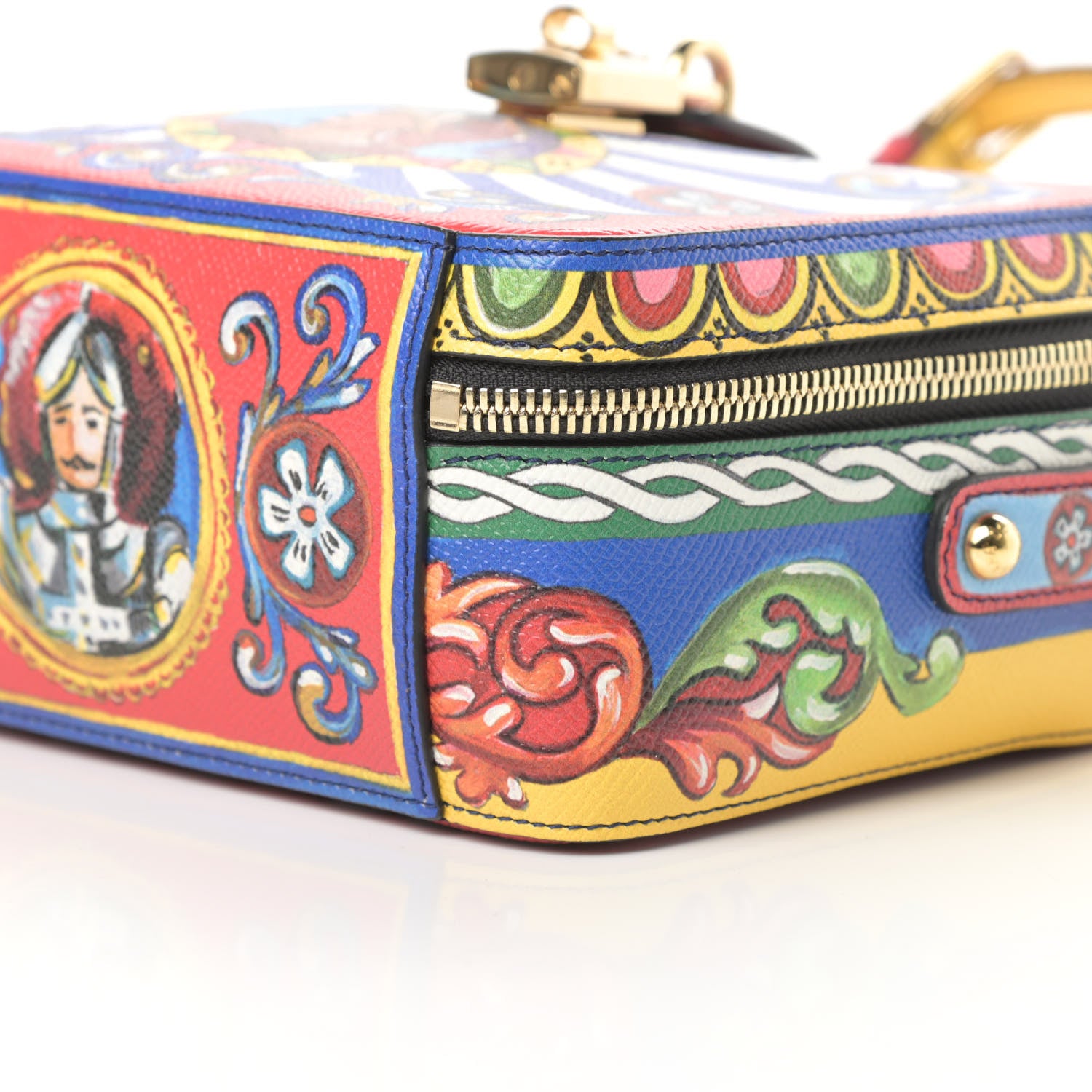 Dolce & Gabbana Dauphine Teatro dei Pupi Printed Box Bag Multicolor Red 9 of 10