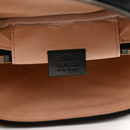 Gucci Calfskin Matelasse Mini GG Marmont Round Backpack Black 6 of 11