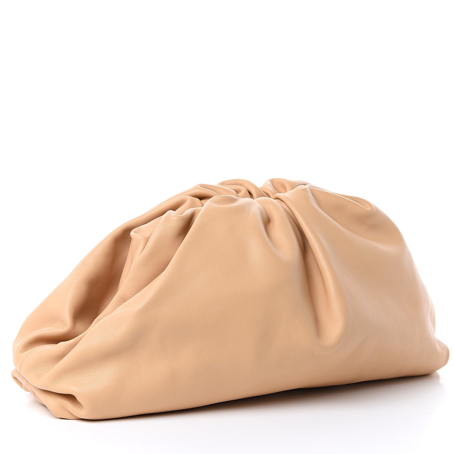 Smooth Butter Calf The Pouch Oversized Clutch Nude