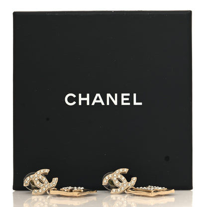 Chanel Crystal CC No 5 Drop Earrings Gold 5 of 5
