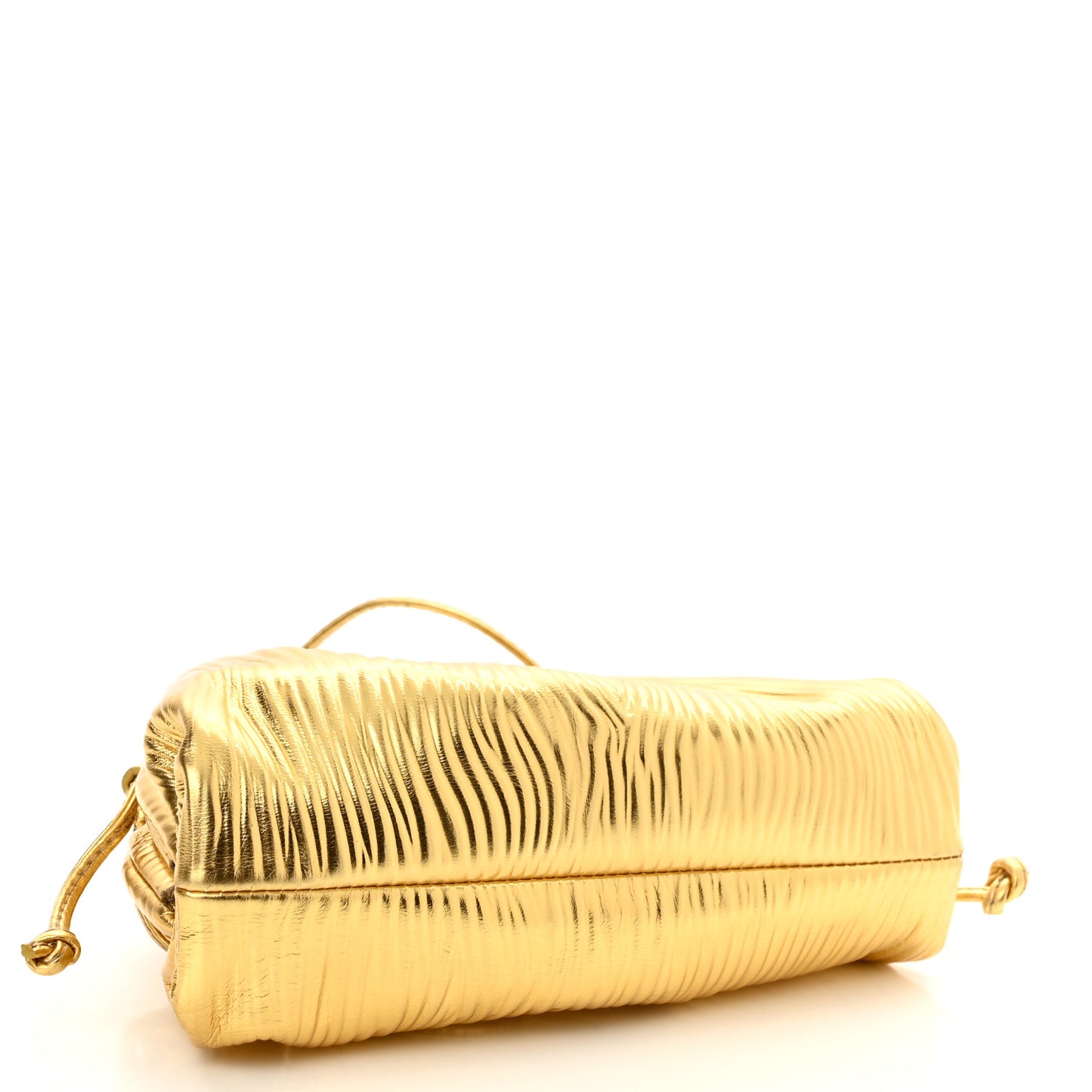 Metallic Bark Calfskin The Mini Pouch Gold