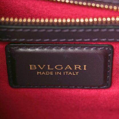 Bulgari Calfskin Serpenti Forever Shoulder Bag Plum 8 of 11