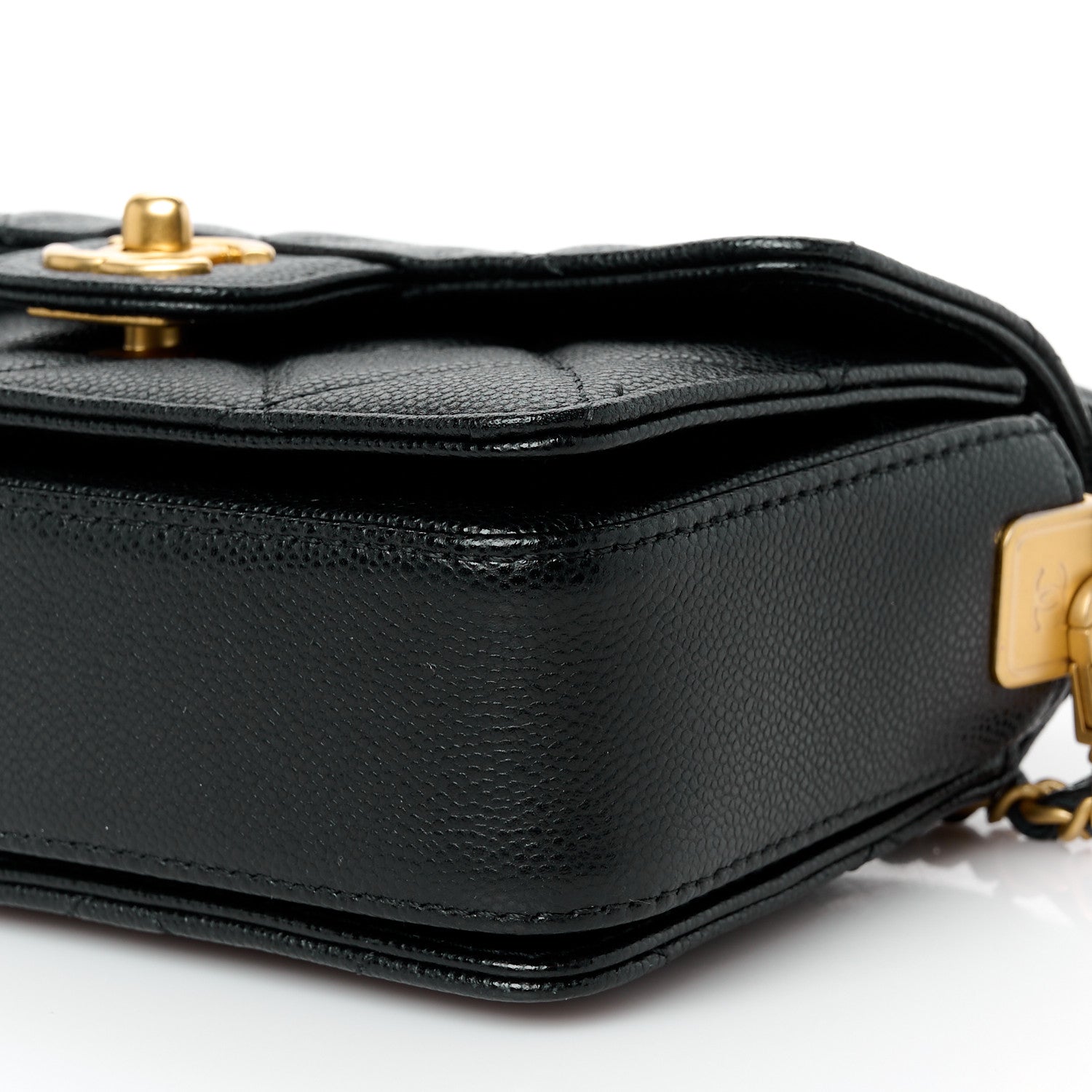Chanel Caviar Quilted Mini Top Handle Flap Black 11 of 12