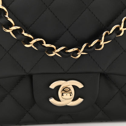 Chanel Lambskin Quilted Mini Square Flap Black 8 of 11