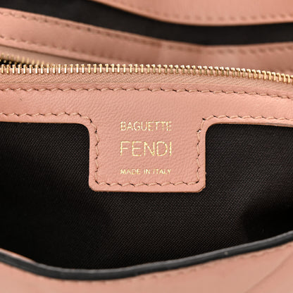 Fendi Nappa FF 1974 Embossed Baguette Rosa Bourbon 6 of 13