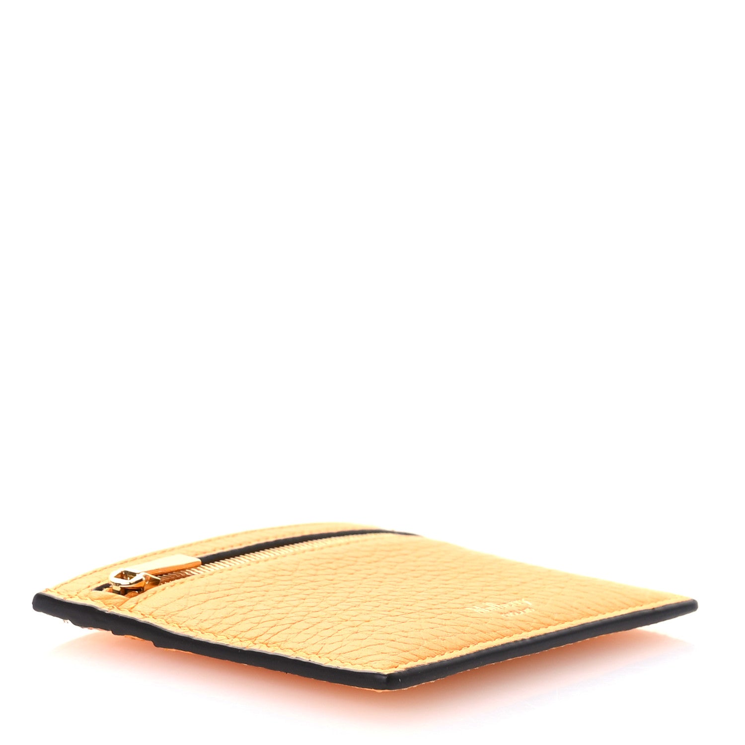 Mulberry Heavy Grain Zipped Credit Card Slip Double Yellow 4 of 8