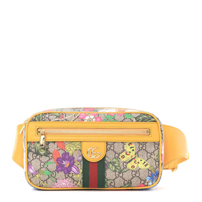Gucci GG Supreme Monogram Flora Medium Ophidia Belt Bag Beige Multicolor Crop 1 of 9