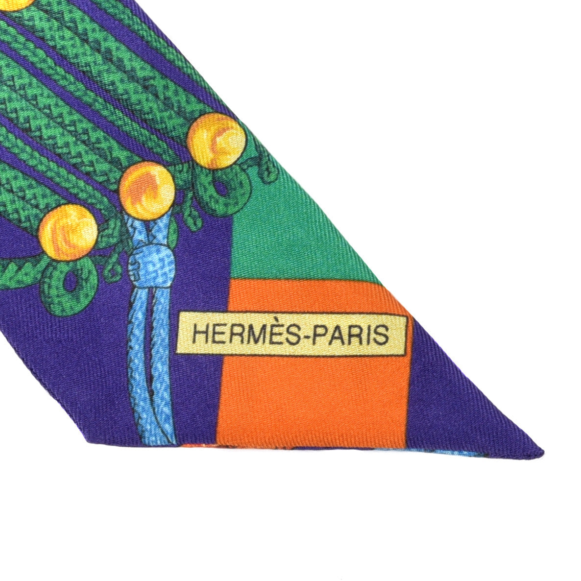 Hermes Silk Brandebourgs Twilly 3 of 4